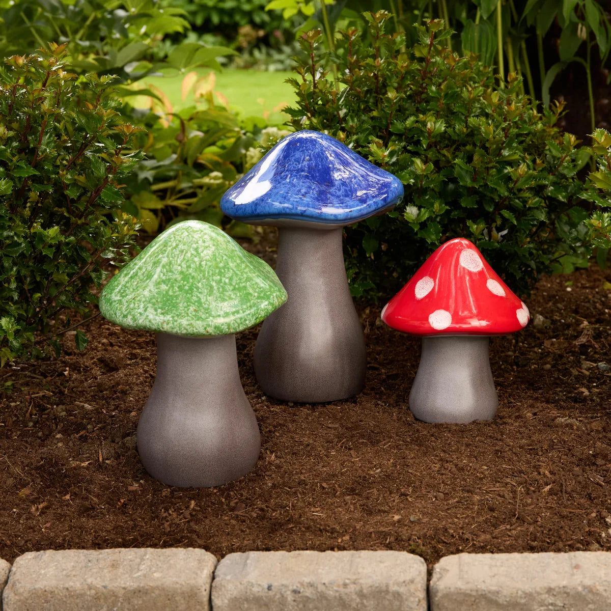 Mullally Ceramic Garden Mushrooms