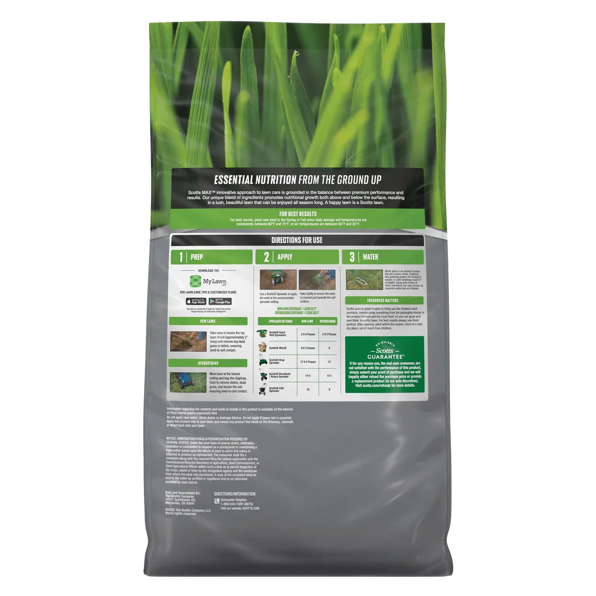 Scotts Max Grass Seed Tall Fescue Mix, 12 lbs