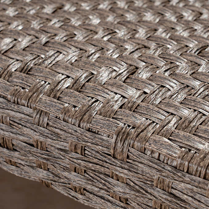 Seagrass Woven Chaise Lounge with Wheels, 2-pack