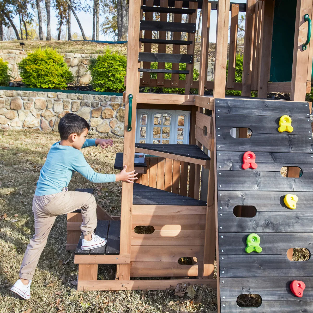 Panorama Tower Outdoor Playhouse with Slide