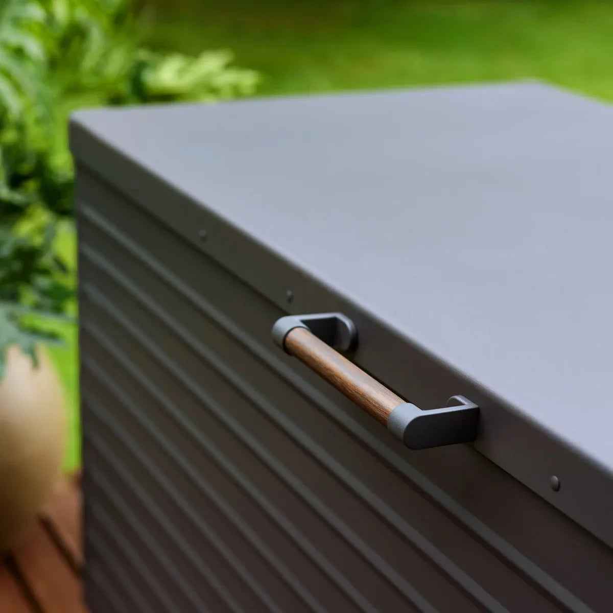 Mirador 205 Gallon Powder Coated Durable Metal Storage Box with Lockable Wheeled Base