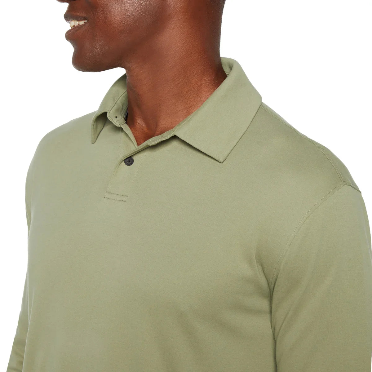 Banana Republic Men's Long Sleeve Luxe Polo Shirt