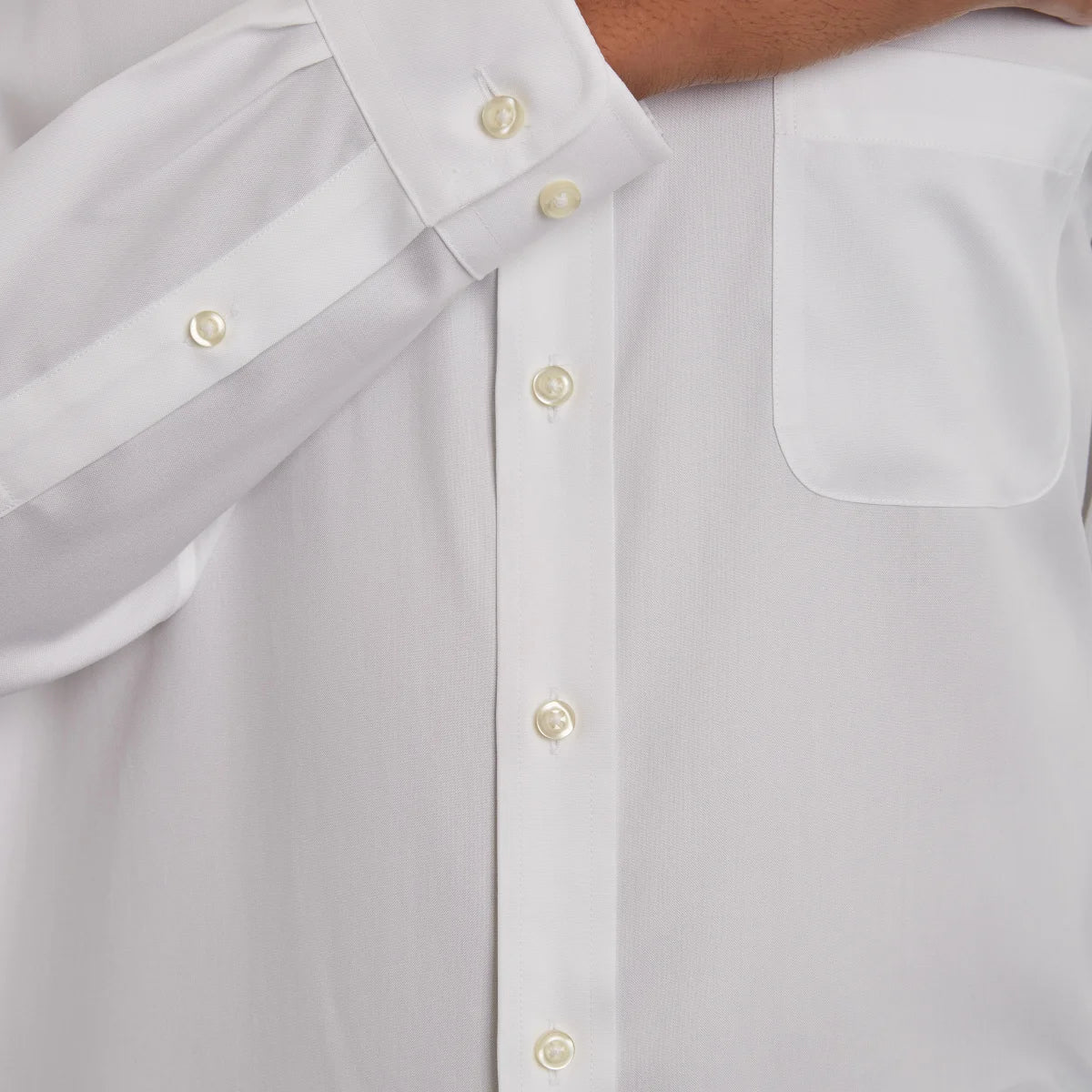 Kirkland Signature Men's Tailored Fit Dress Shirt-Exact Sleeve Length