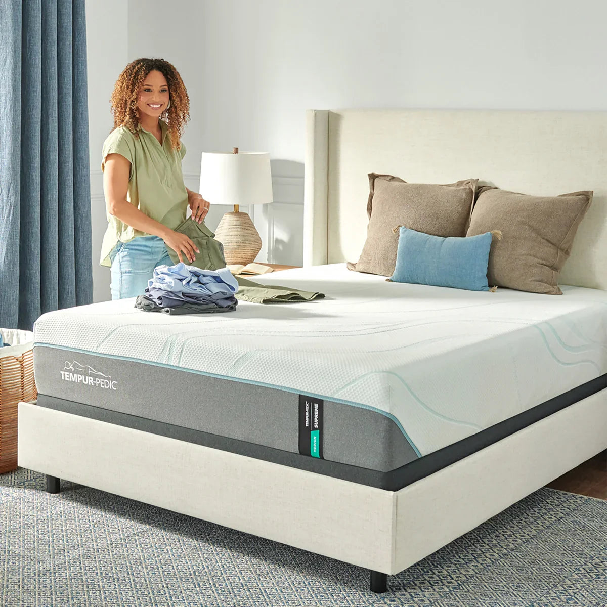 Tempur-Pedic Supreme 11.5” Medium Hybrid Mattress with Ergo Adjustable Base