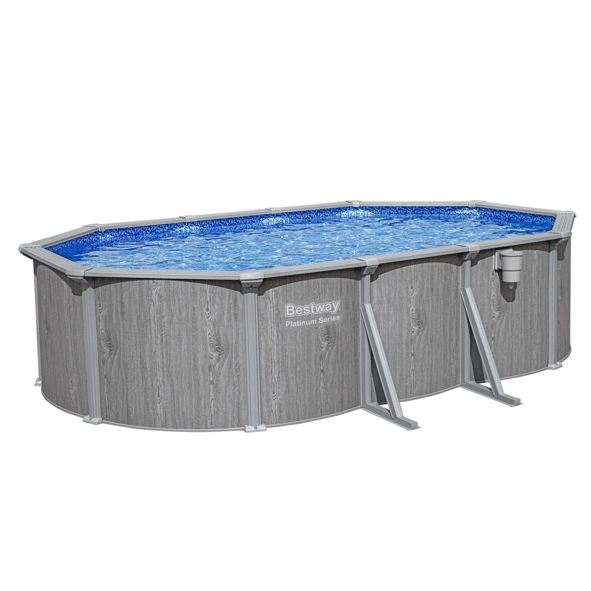 Bestway Hydrium Steel Wall 18' x 12' x 52" Above Ground Oval Pool Set
