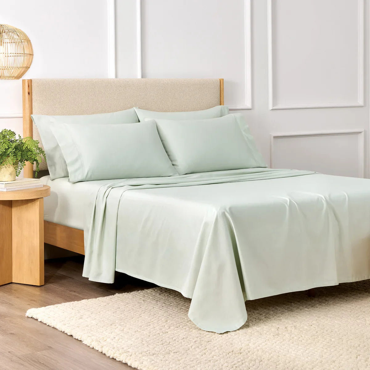 Purely Organic 300 Thread Count 6-piece Organic Cotton Sheet Set