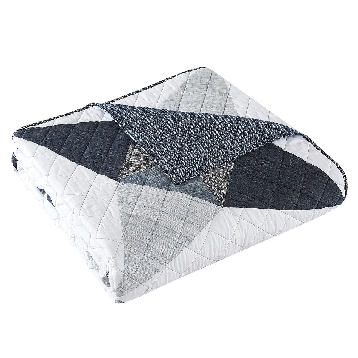 Origami Pieced Nautical Patchwork 3-piece Quilt Set