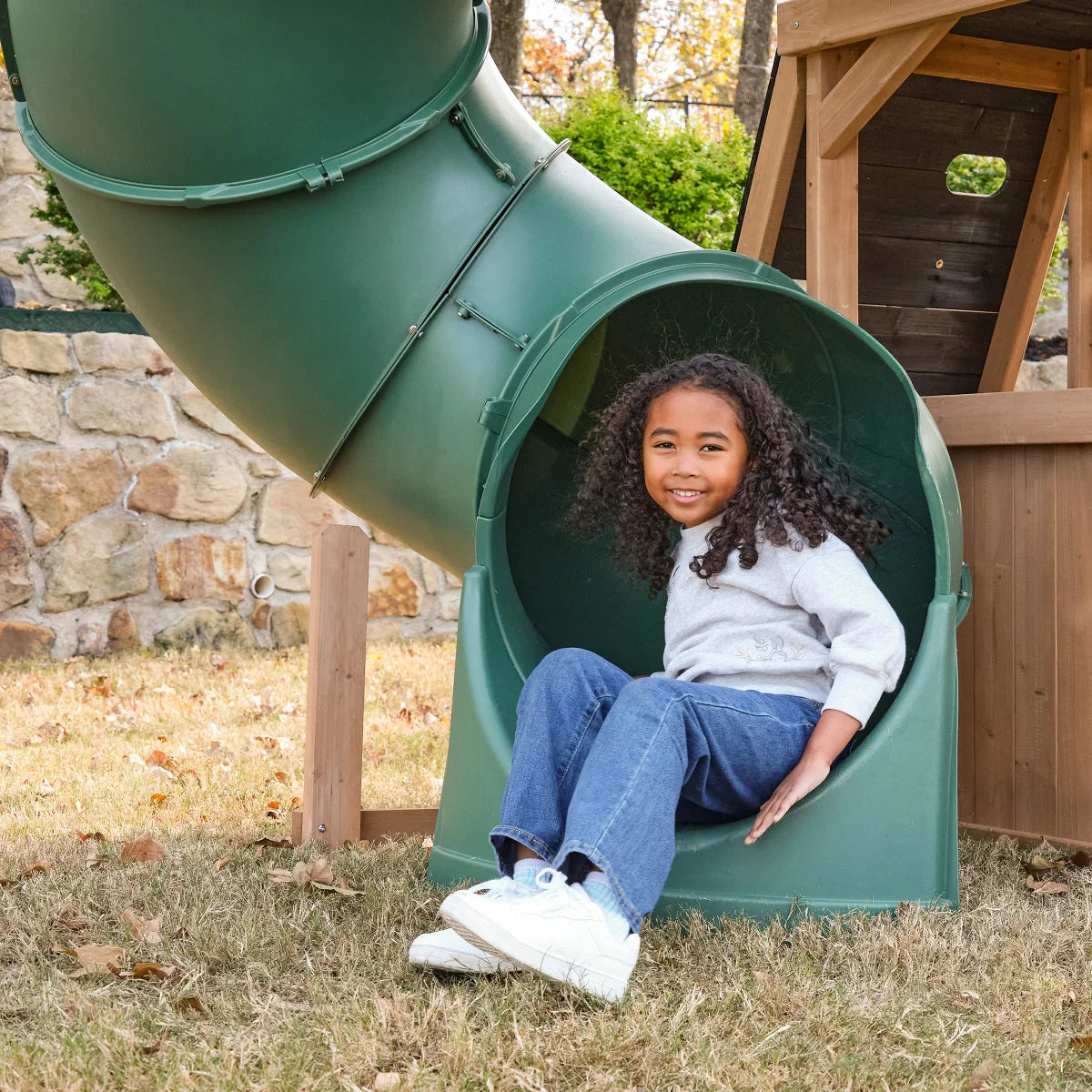Panorama Tower Outdoor Playhouse with Slide