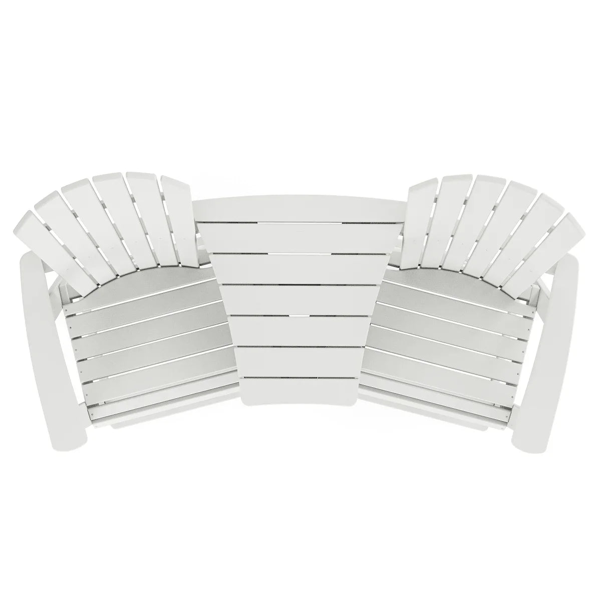 Polywood Portside 3-piece Shellback Counter Chair Set with Connecting Table