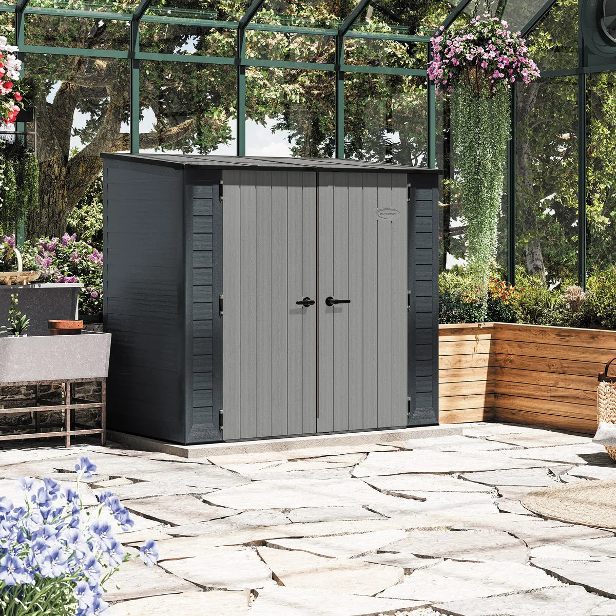 Suncast 7 ft. x 4 ft. Modern Storage Shed