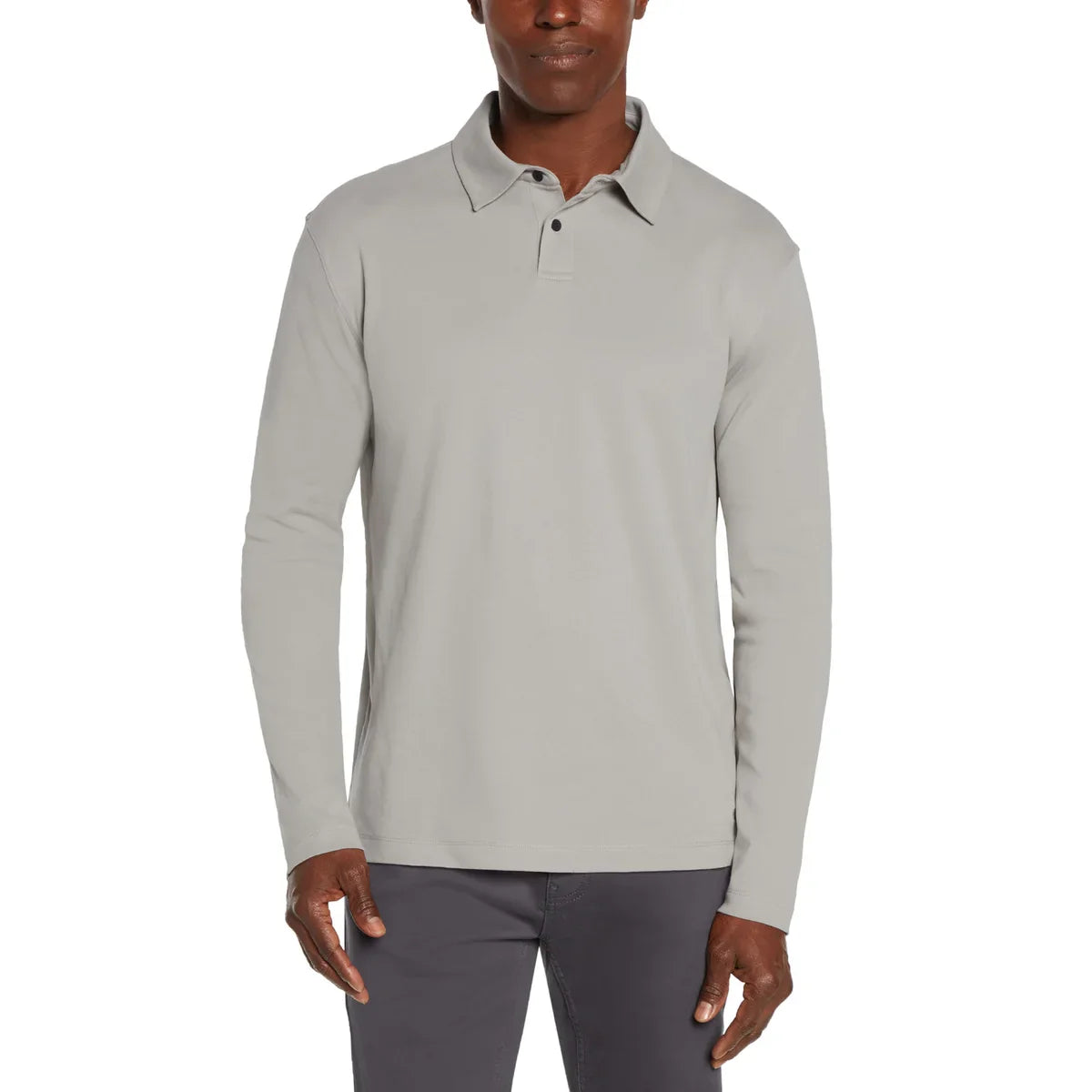 Banana Republic Men's Long Sleeve Luxe Polo Shirt