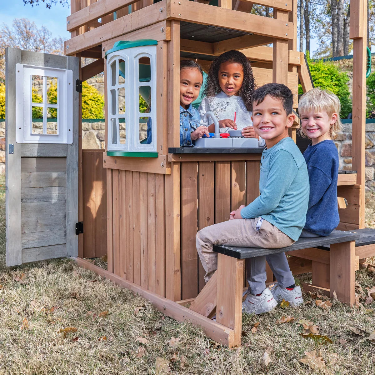 Panorama Tower Outdoor Playhouse with Slide