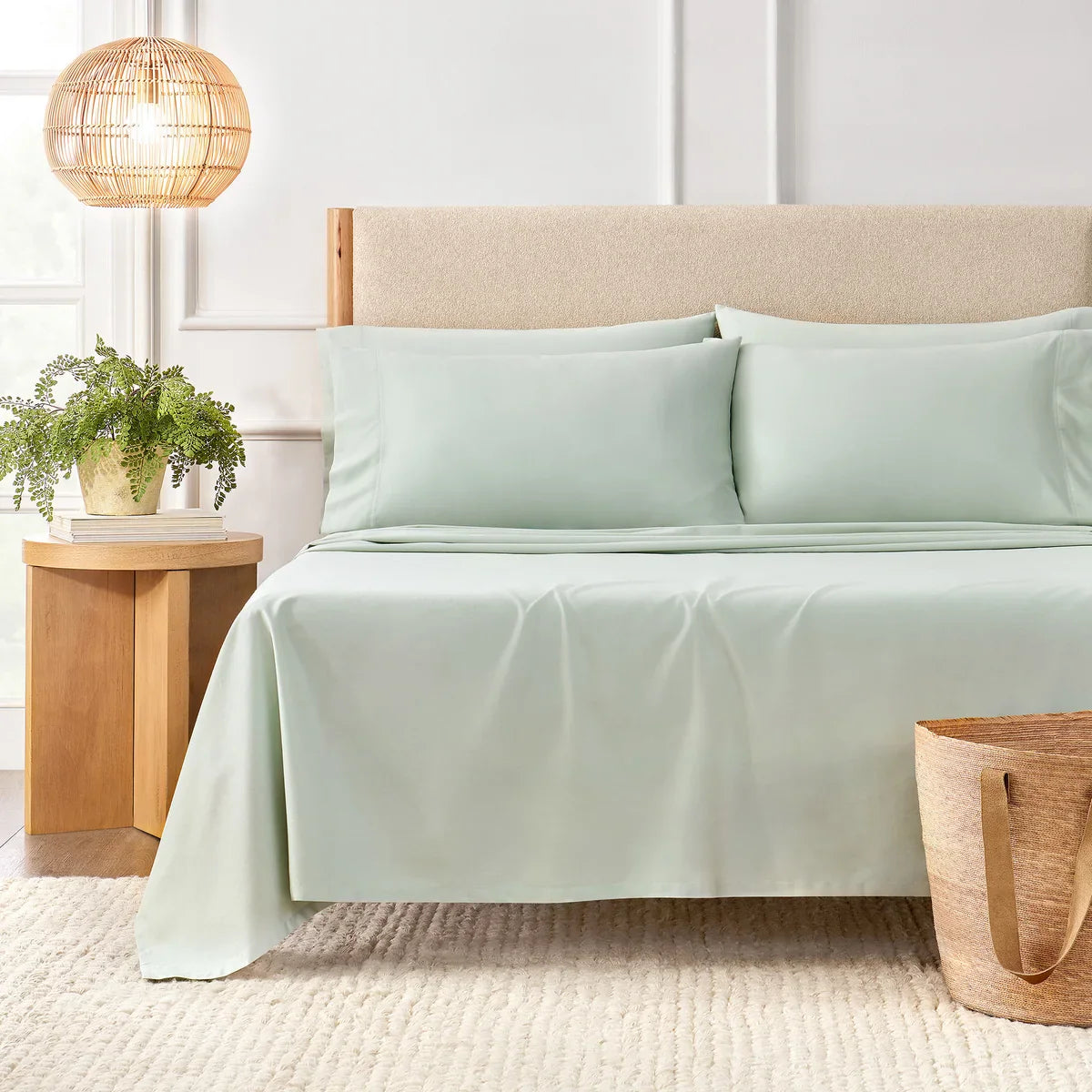Purely Organic 300 Thread Count 6-piece Organic Cotton Sheet Set
