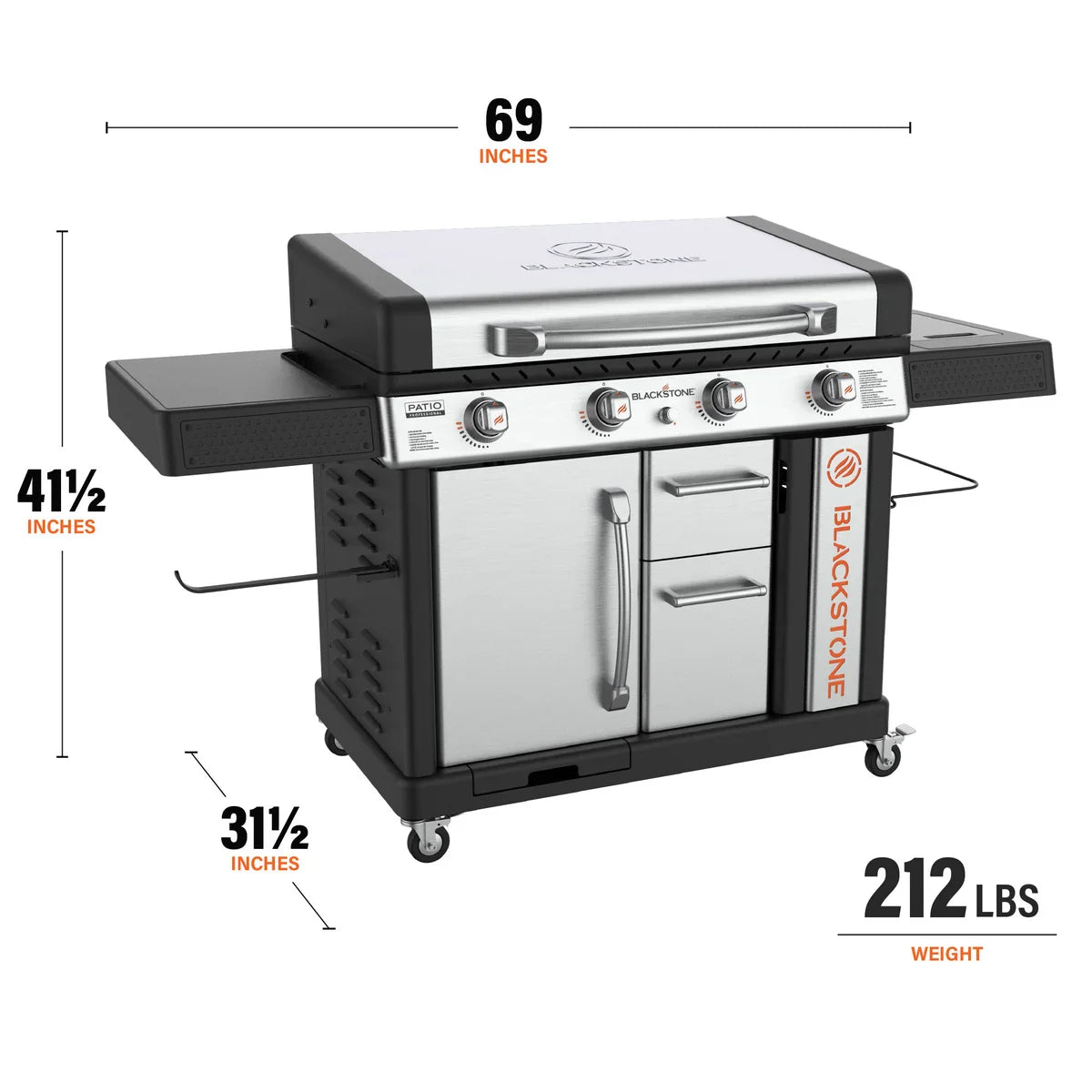 Blackstone Patio Pro 36 in. Cabinet Griddle with Hood & Cover