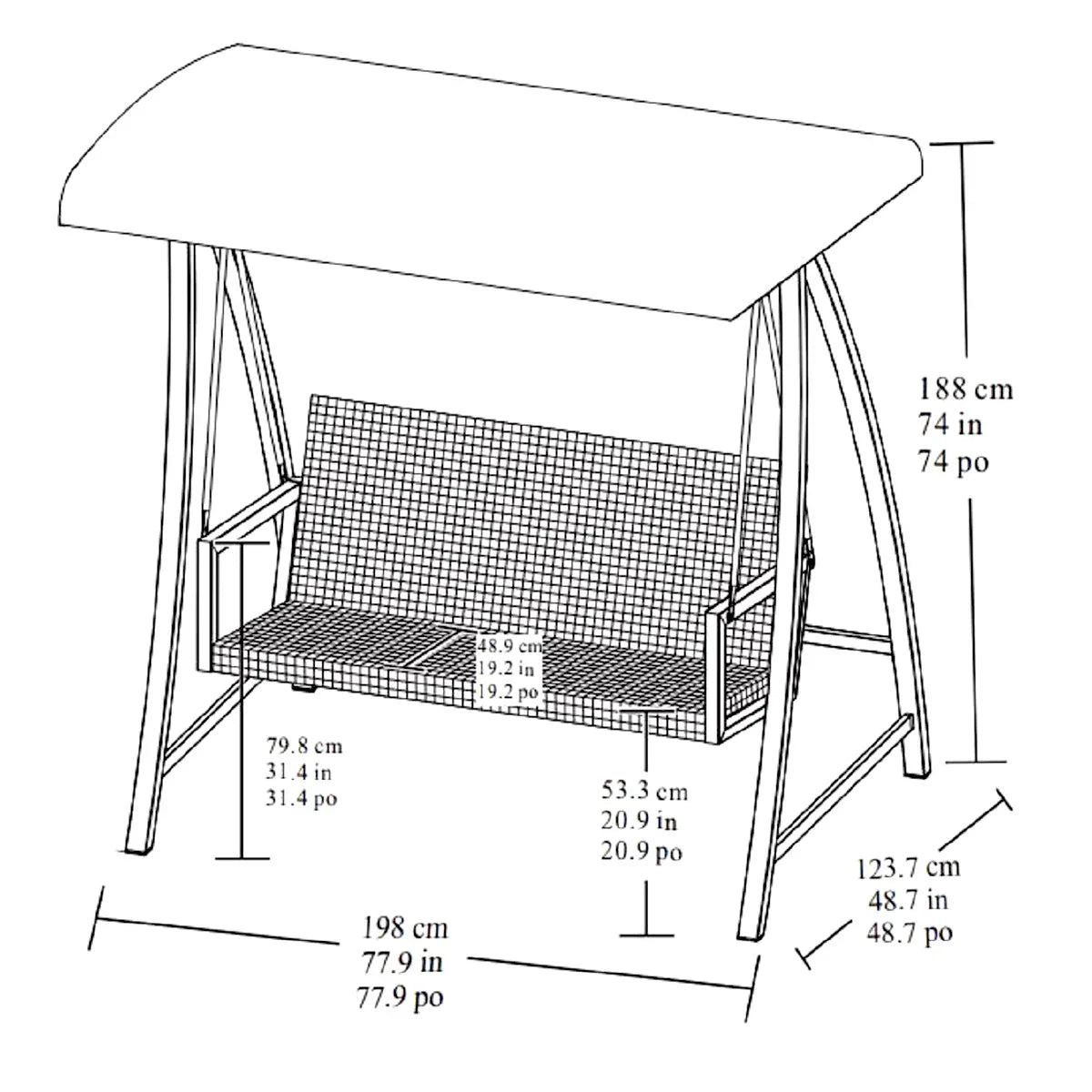 Agio Luna Woven Patio Swing