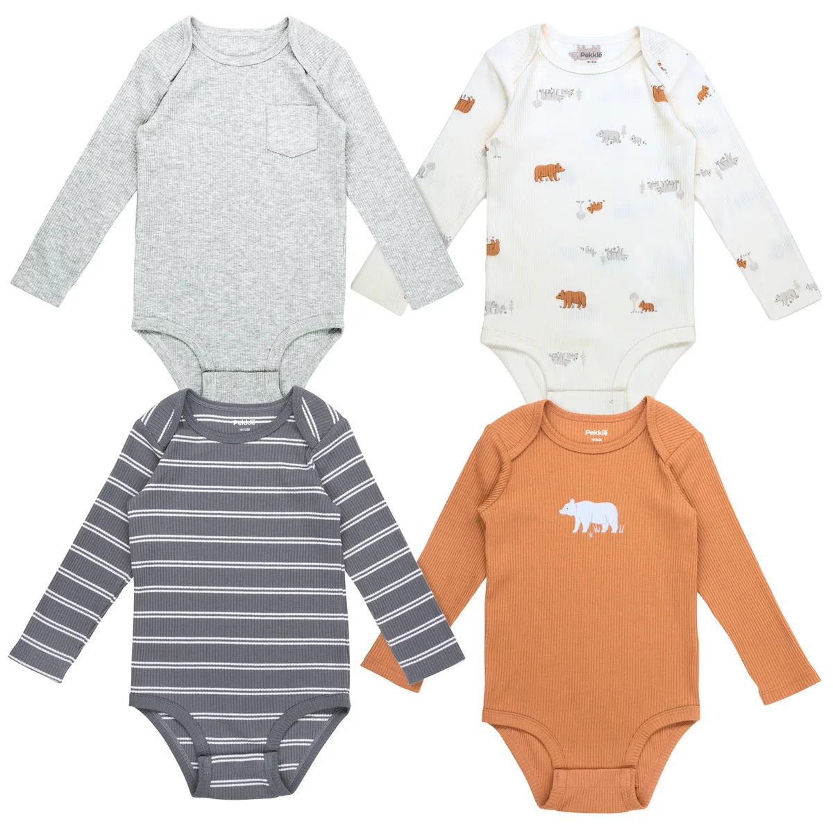 Pekkle Baby 4-pack Body Suit