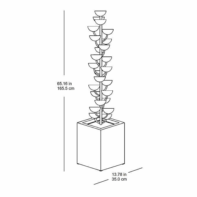 65” Bloomington Cascading Cup Fountain