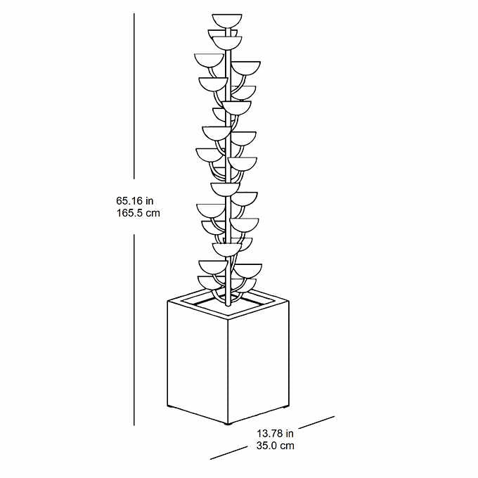 65” Bloomington Cascading Cup Fountain