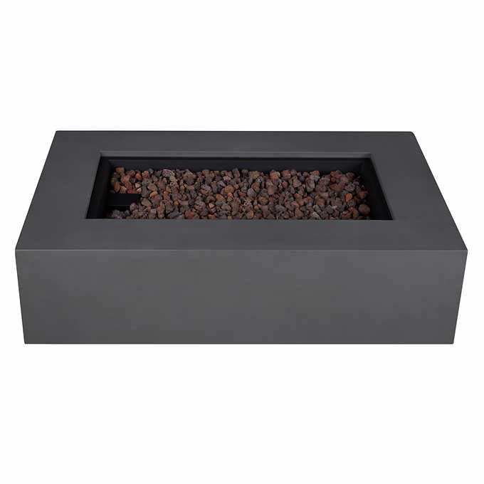 Real Flame Monaco 50" Rectangle Steel Propane or Natural Gas Fire Pit Table