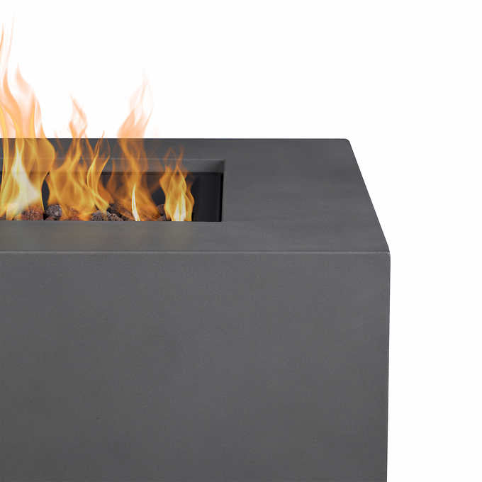 Real Flame Monaco 50" Rectangle Steel Propane or Natural Gas Fire Pit Table