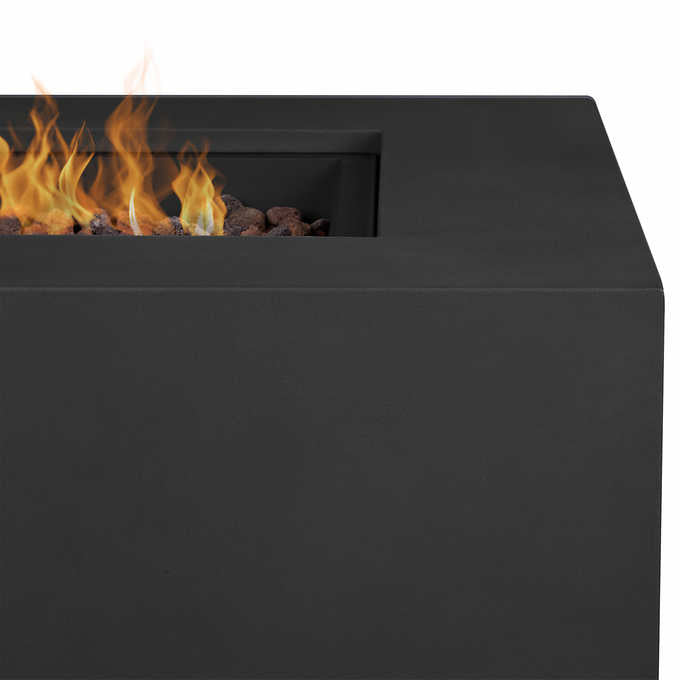 Real Flame Monaco 50" Rectangle Steel Propane or Natural Gas Fire Pit Table