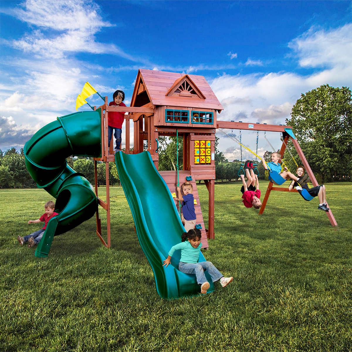YardLine Turbo Racer II Outdoor Playset – Do It Yourself or Installed