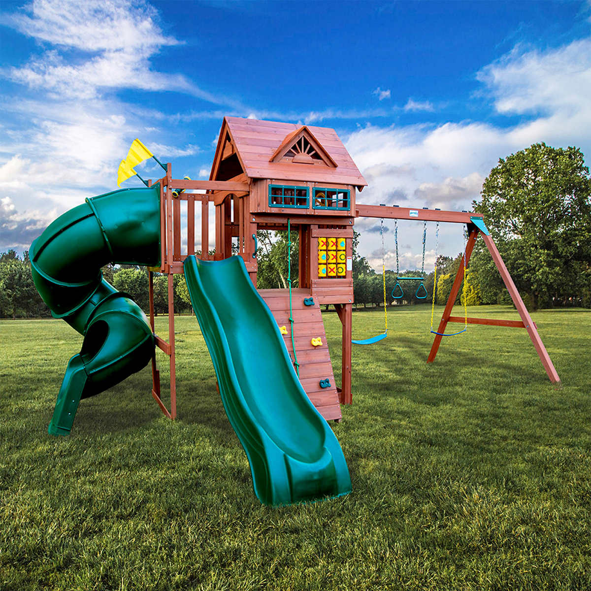 YardLine Turbo Racer II Outdoor Playset – Do It Yourself or Installed