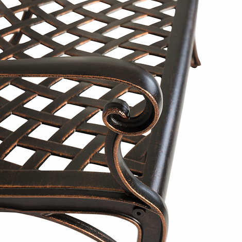 Hargrove Cast Aluminum Patio Bench