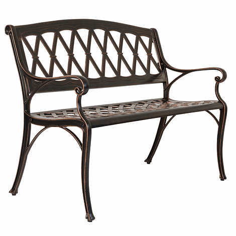 Hargrove Cast Aluminum Patio Bench