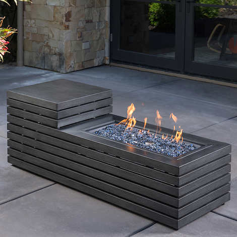 SunVilla Clifton 4-piece Fire Outdoor Seating Set, Gray