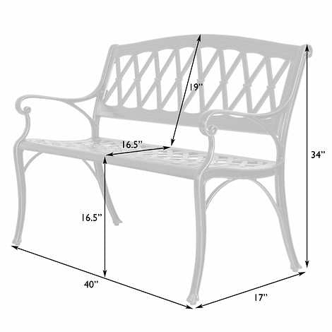 Hargrove Cast Aluminum Patio Bench