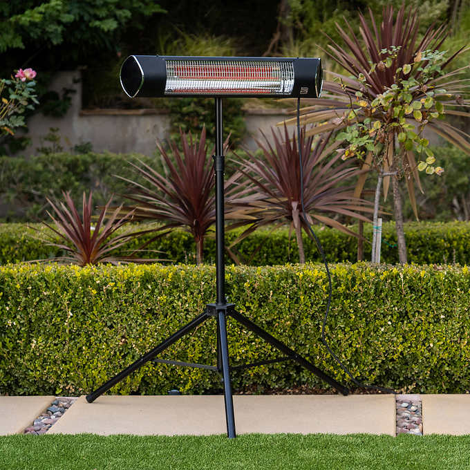 Kenmore Infrared Electric 1500W Carbon Portable Patio Heater with Tripod & Remote