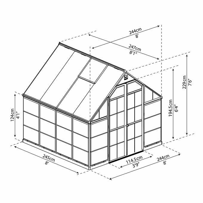 Palram Canopia Balance 8 ft. Series Greenhouse
