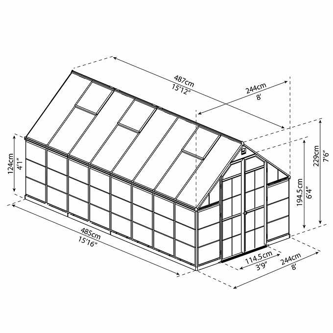 Palram Canopia Balance 8 ft. Series Greenhouse