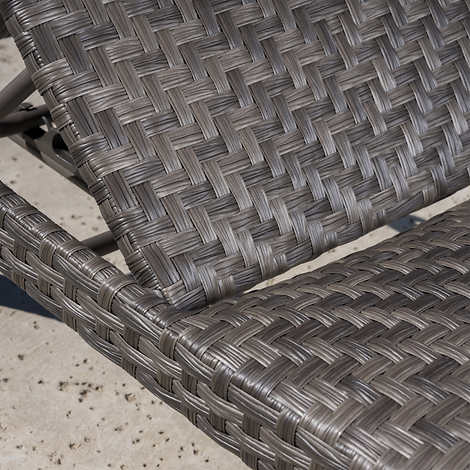SunVilla Nora Woven Chaise Lounge with Wheels, 2-pack