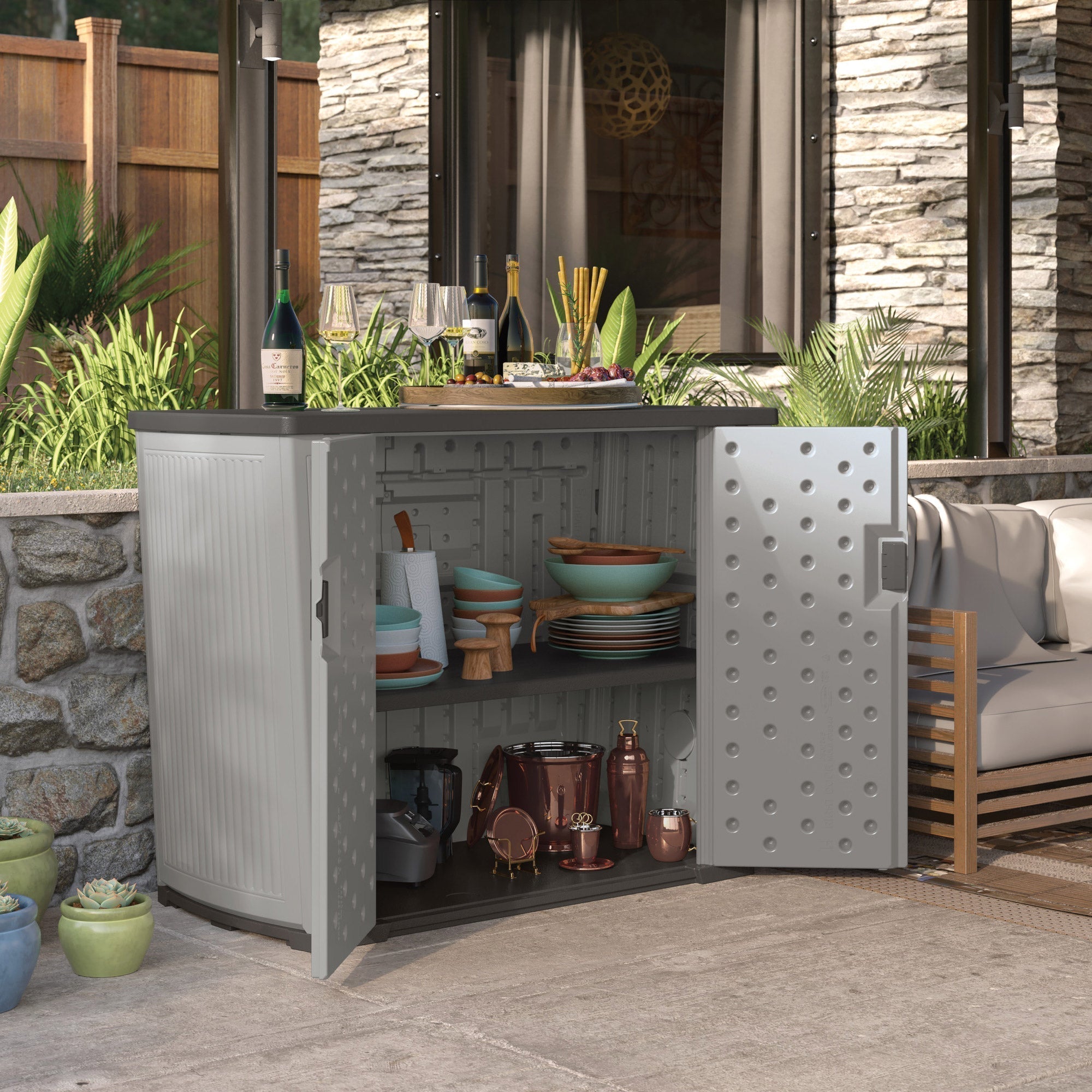 Suncast Oasis 130 Gallon Lockable Cabinet