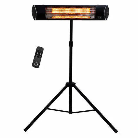 Kenmore Infrared Electric 1500W Carbon Portable Patio Heater with Tripod & Remote